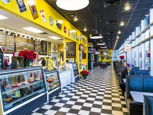 inside sandwich shop